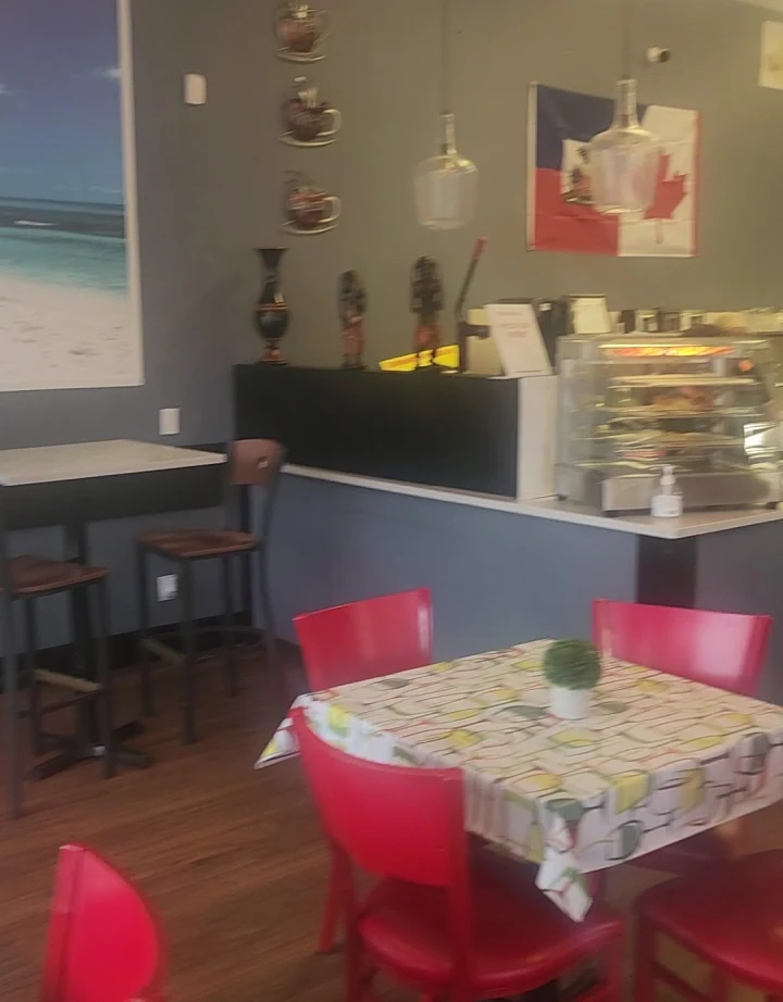 Caribbean Latino Finger Licking Restaurant dining room in Edmonton's Eastwood neighbourhood